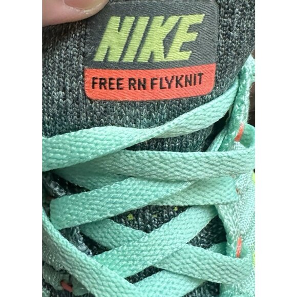 Nike Free Rn Flyknit Green Glow Woman’s Size 6.5 (831070-300) - Picture 11 of 12